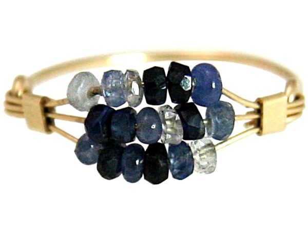 Gemshine - Damen - Ring - Vergoldet - Saphir - Blau – Bild 3