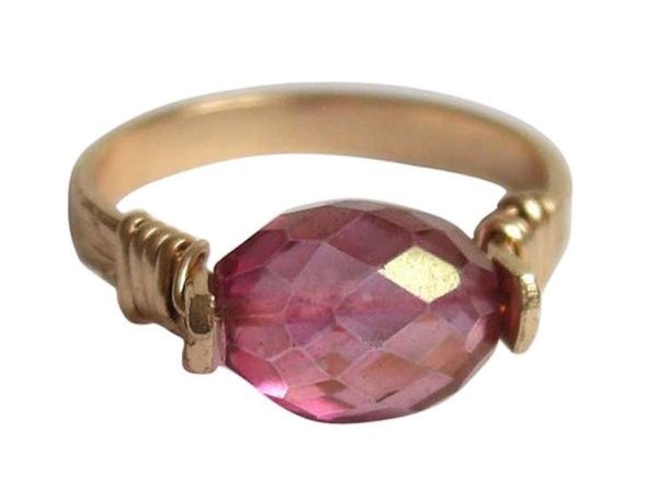 Gemshine - Damen - Ring - Spannring - Vergoldet - Turmalin - Rosa – Bild 5