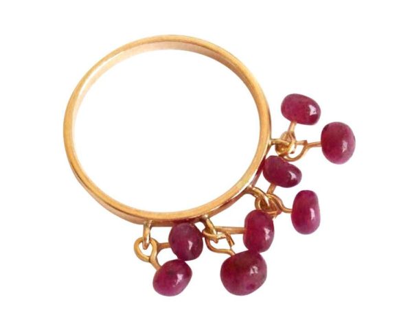 Gemshine - Damen - Ring - Vergoldet - Rubin - Rot