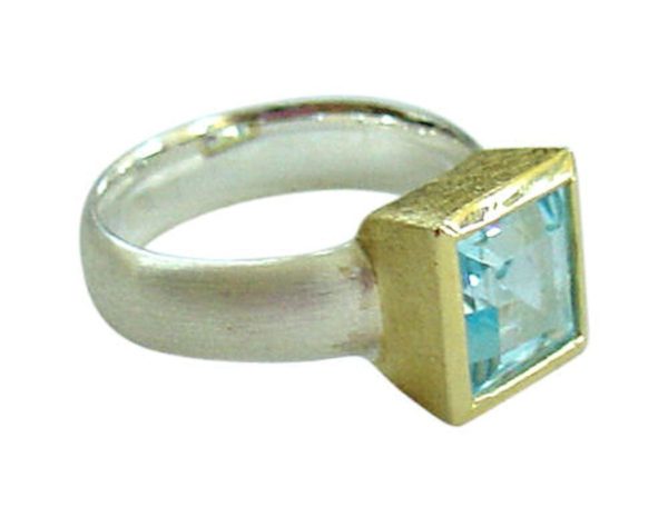 Gemshine - Damen - Ring - Silber 925 - Vergoldet - Topas - Blau, Ringgröße:56 (17.8) – Bild 4