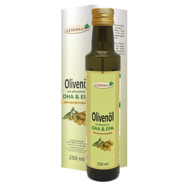 Olivenöl mit DHA & EPA 250ml - Nahrungsergänzung