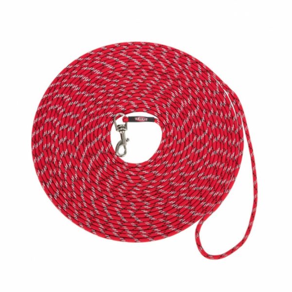 Trixie Junior Welpen-Schleppleine, rund - Rot / 8m, ø 4mm