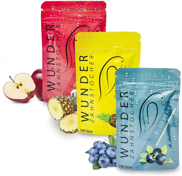 Wunder Zahnstocher Fruit Pack Bag (3x100 Stück)