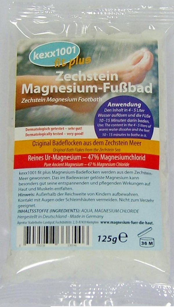 Zechstein Magnesium-Fußbad 125g -  47% Magnesiumchlorid - kexx1001