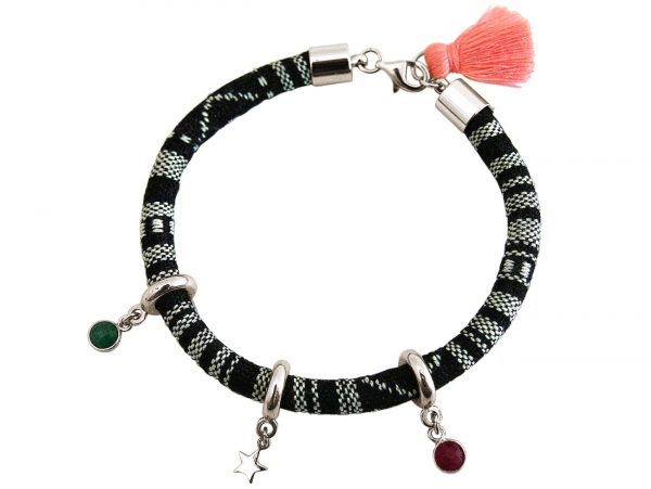 Gemshine - Damen - Armband - 925 Silber - AZTEC - STAR - Stern - Rubin - Rot - Smaragd - Grün – Bild 4