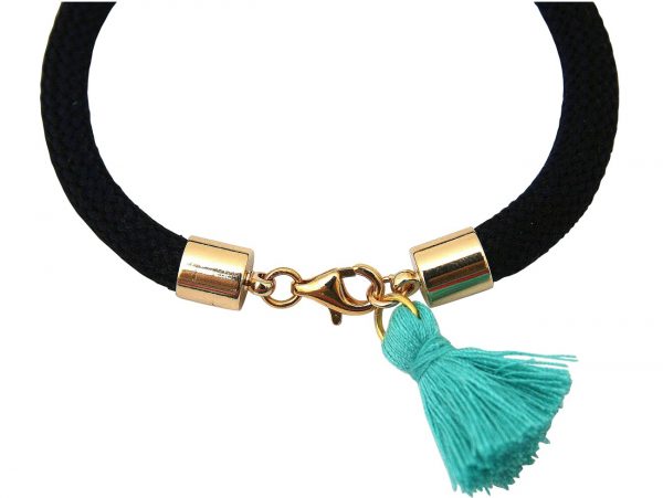 Gemshine - Damen - Armband - Vergoldet - Edelstein - Aqua Chalcedon - Engel Flügel - Grün - Schwarz – Bild 4