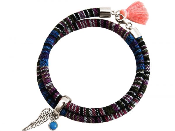 Gemshine - Damen - Armband - Wickelarmband - 925 Silber - Flügel - Engel - AZTEC - Türkis – Bild 4