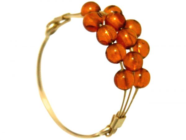 Gemshine - Damen - Ring - Vergoldet - Bernstein - Orange, Ringgröße:51 (16.2) – Bild 3