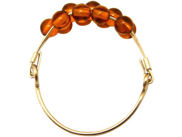 Gemshine - Damen - Ring - Vergoldet - Bernstein - Orange, Ringgröße:50 (15.9) – Bild 3