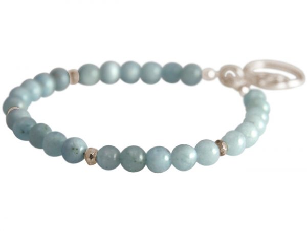 GEMSHINE Damenarmband aus 925 Silber mit YOGA Lotusblume und Aquamarinen hervorragender Qualität und Farbe. Made in Madrid / Spanien. Im eleganten Schmucketui mit Geschenkverpackung geliefert. – Bild 5