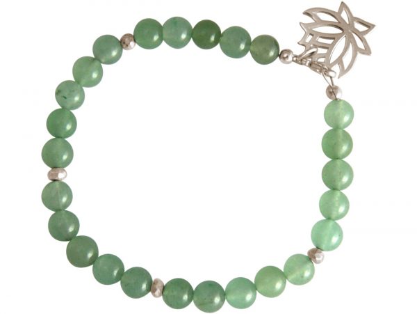 GEMSHINE Damenarmband aus 925 Silber mit YOGA Lotusblume und grüner Jade. Edelsteine hervorragender Qualität und Farbe. Made in Madrid / Spanien. Im eleganten Schmucketui mit Geschenkverpackung. – Bild 4