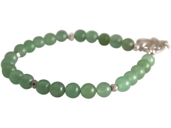 GEMSHINE Damenarmband aus 925 Silber mit YOGA Lotusblume und grüner Jade. Edelsteine hervorragender Qualität und Farbe. Made in Madrid / Spanien. Im eleganten Schmucketui mit Geschenkverpackung. – Bild 5