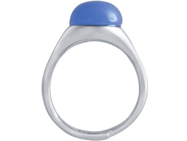 Gemshine - Damen - Ring - 925 Silber - Chalcedon - Blau - Größenverstellbar - 10mm – Bild 5