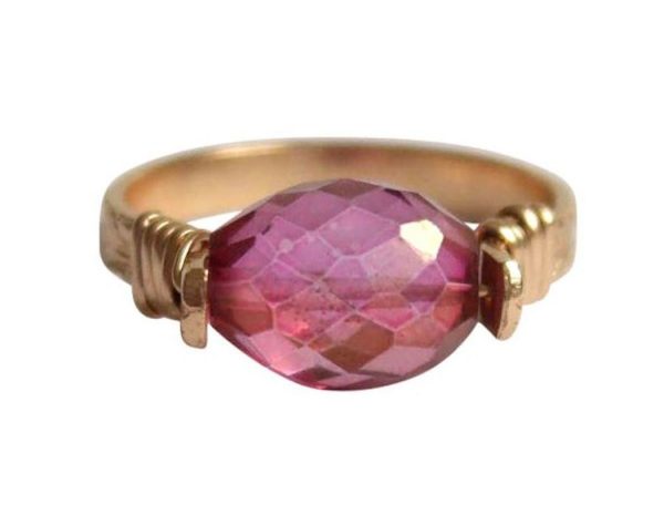 Gemshine - Damen - Ring - Spannring - Vergoldet - Turmalin - Rosa, Ringgröße:55 (17.5) – Bild 3