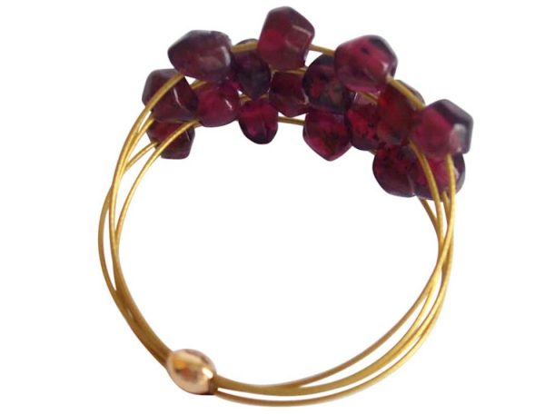 Gemshine - Damen - Ring - Vergoldet - Granat - Dunkelrot, Ringgröße:61 (19.4) – Bild 5