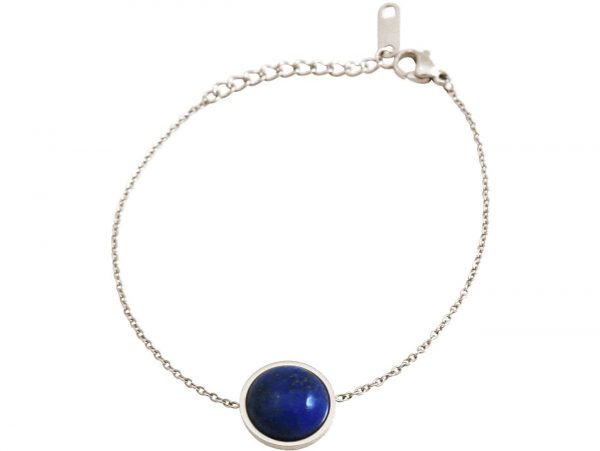 GEMSHINE Damenarmband mit Lapis Lazuli. Längenverstellbare Armkette aus Silber, vergoldet, rose. Hochwertig verarbeitet, im eldlen Etui mit Geschenkverpackung, Metall Farbe:Silber – Bild 3