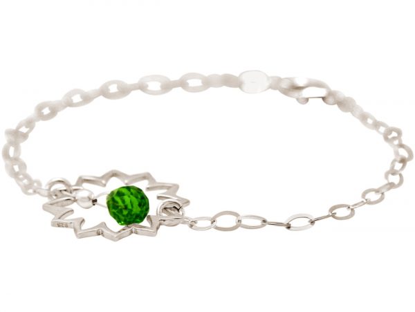 GEMSHINE Damenarmband aus 925 Silber mit YOGA Lotusblume und Turmalin Quarz. Edelstein hervorragender Qualität und Farbe. Made in Madrid / Spanien. Im eleganten Schmucketui mit Geschenkverpackung. – Bild 3