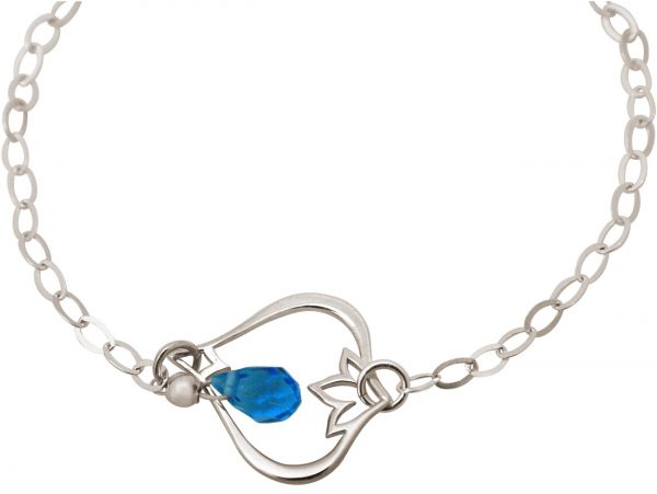 GEMSHINE Damenarmband aus 925 Silber mit YOGA Lotusblume und Blautopas Quarz. Edelstein hervorragender Qualität und Farbe. Made in Madrid / Spanien. Im eleganten Schmucketui mit Geschenkverpackung. – Bild 4