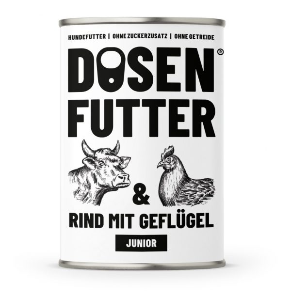 Schnauze & Co Dosenfutter Junior Rind & Huhn 400gD