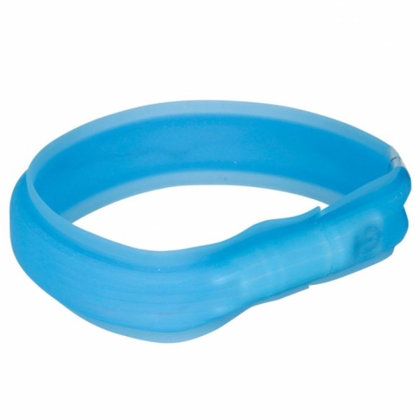 Trixie Flash Leuchtband USB - extra breit - blau / 50 cm – Bild 3