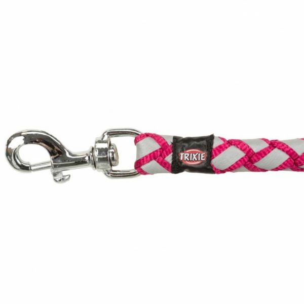 Trixie Cavo Reflect Leine - 1 m - Fuchsia / S-M – Bild 3