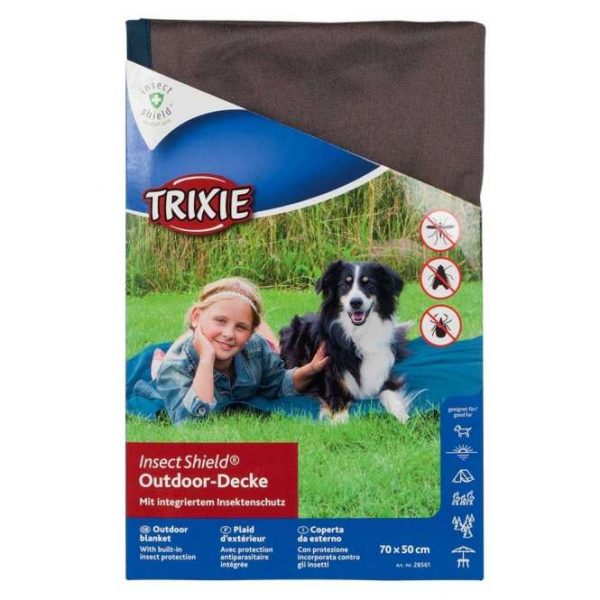 Trixie Insect Shield® Outdoor-Decke - Dunkelblau - 100 x 70 cm – Bild 5