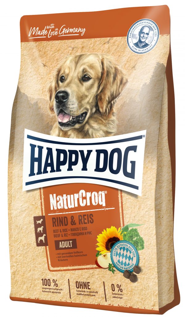 HappyDog NaturCroq Rind Reis 15kg