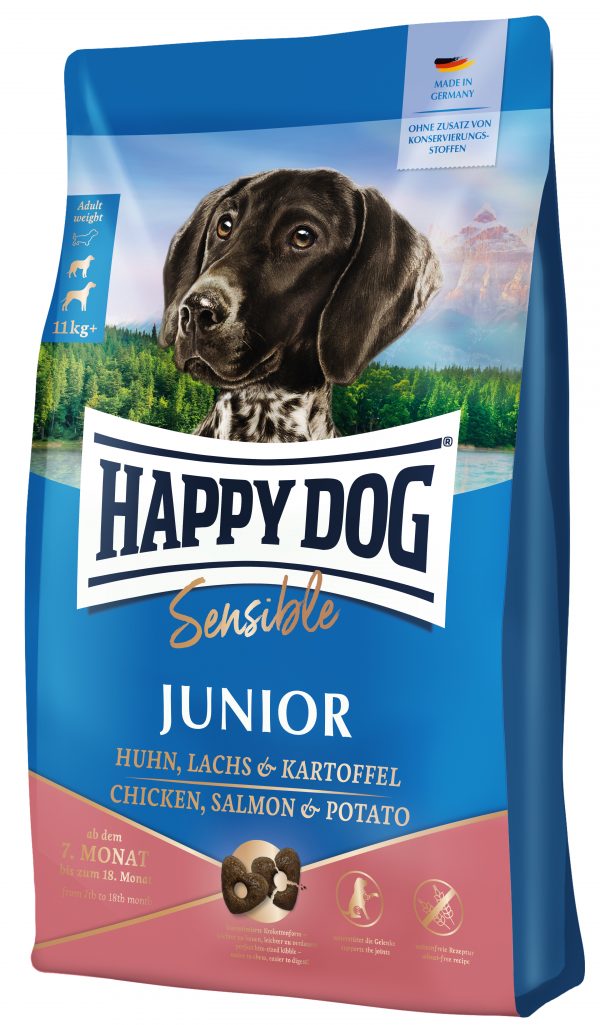 HappyDog Sensi Junior Lachs Kart 1kg