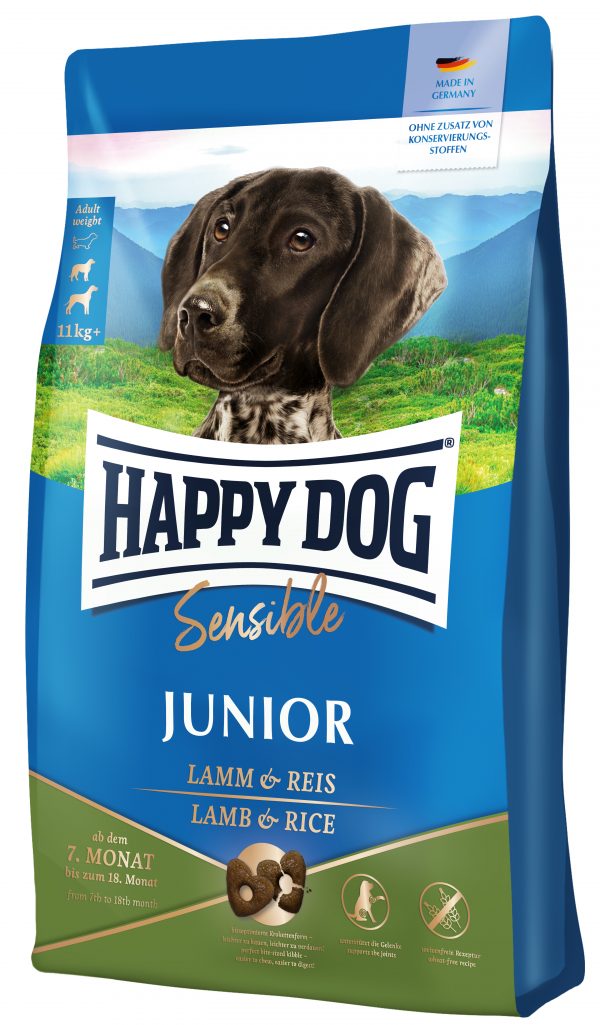 HappyDog Sensi Junior Lamm Reis 4kg