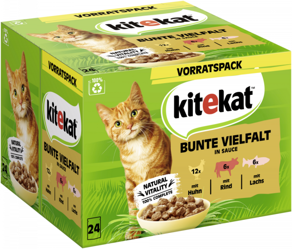 KiteKat MultiPack Bunte Vielfalt Sauce 24x85gP