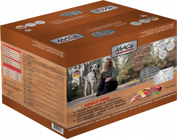 Macs DOG Soft Pute+Hirs 3x5kg