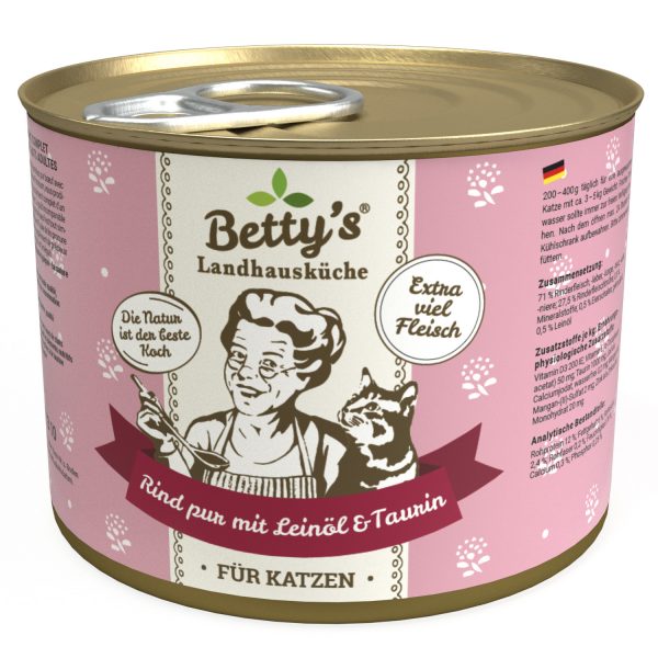 Betty's Katze Rind pur Leinöl 200gD