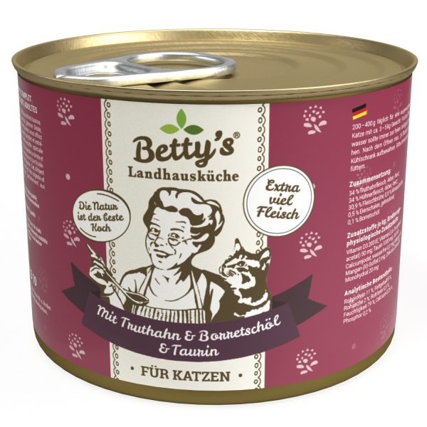 Betty's Katze Truthahn und Borretschöl 200gD