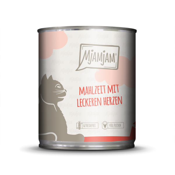 MjAMjAM Katze Mahlzeit Herzen 800gD