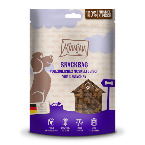 MjAMjAM Hund Snackbag Kaninche 100g