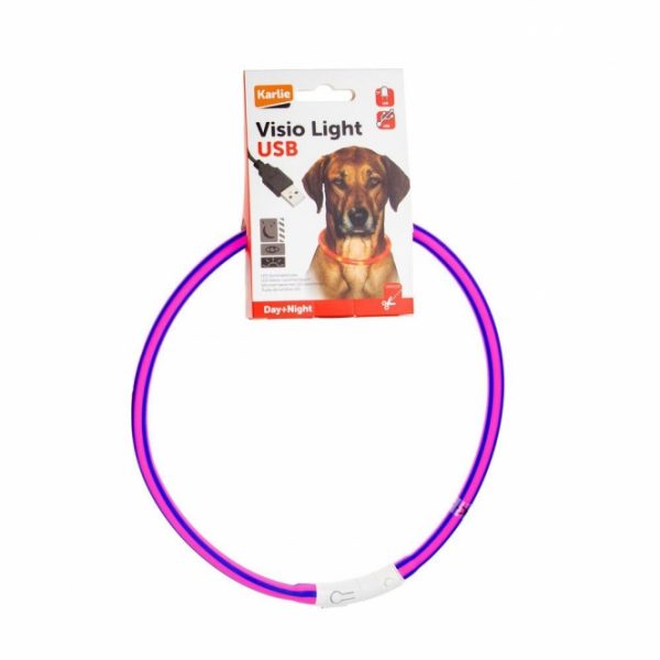 Karlie Visio Light LED-Leuchtschlauch mit USB - Gestreift - violett-pink – Bild 3