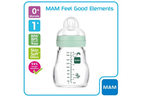 MAM Babyflasche Feel Good Elements 'Bär / Igel'