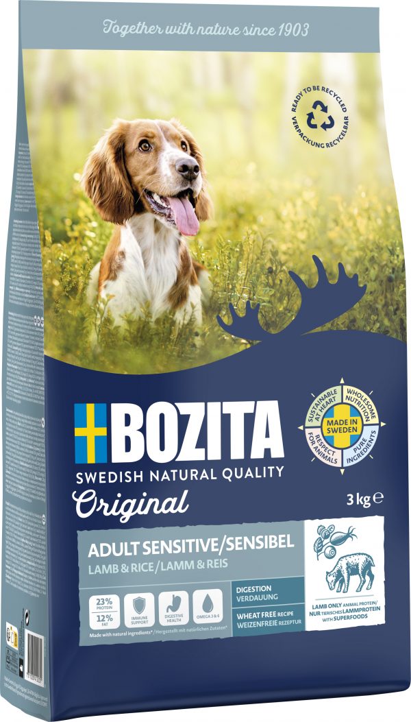 Bozita Dog Original Adult Sensible Digestion Lamb 3kg