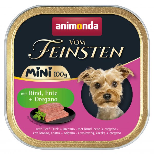 Vom Feinsten Dog Mini Adult Rind,Ente + Oreg.100g