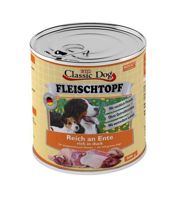 Classic Dog Fleischtopf Ente 800gD