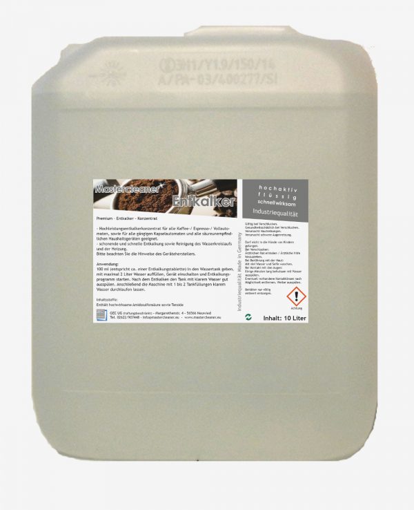 Mastercleaner Entkalker Konzentrat mit Amidosulfonsäure 10 Liter