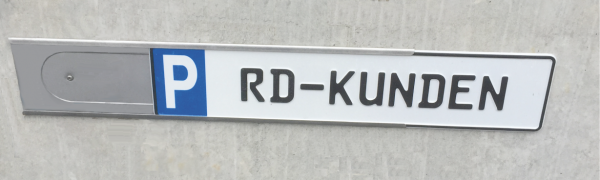 Parkschild- Halterung für Wandbefestigung aus Edelstahl für KFZ - Schild/Kennzeichen – Bild 6