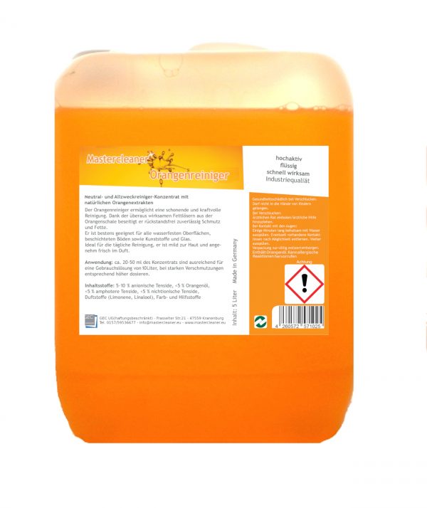 Mastercleaner Orangenreiniger 5 Liter – Bild 3