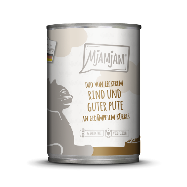 MjAMjAM Katze DUO Rind+Pute+Kürbis 400gD