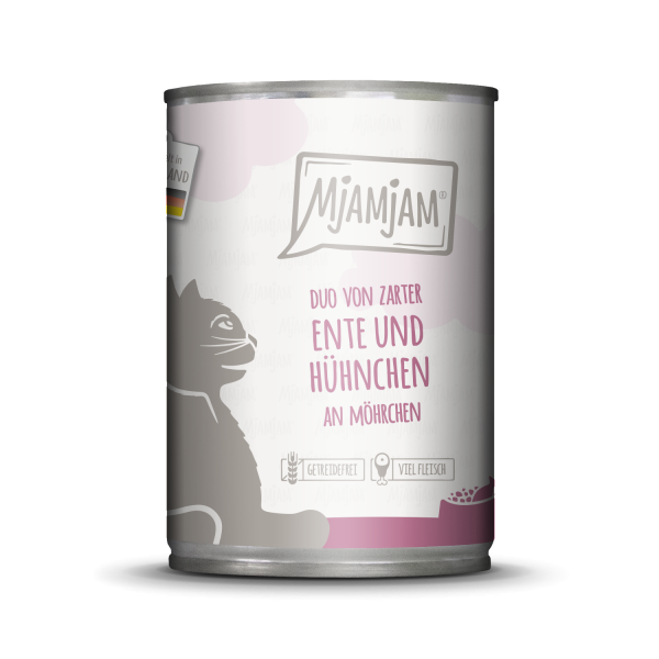 MjAMjAM Katze DUO Ente+Hühnchen+Möhrchen 400gD